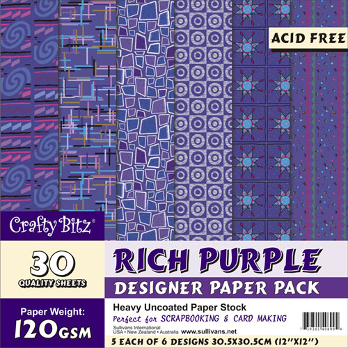 49899 Scrapbook Paper Pack Rich Purple
