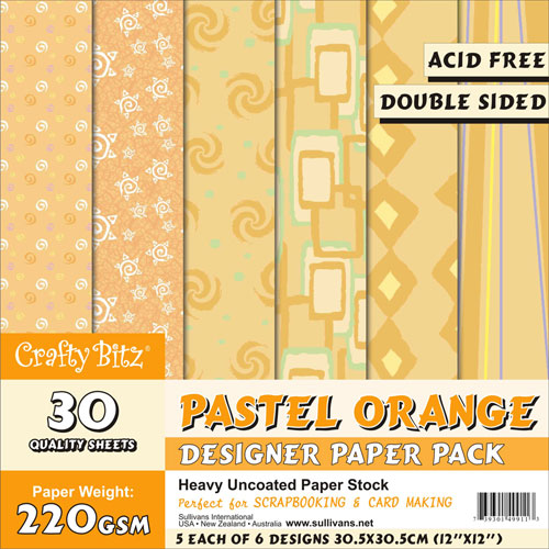 49911 Scrapbook Paper Pastel Orange