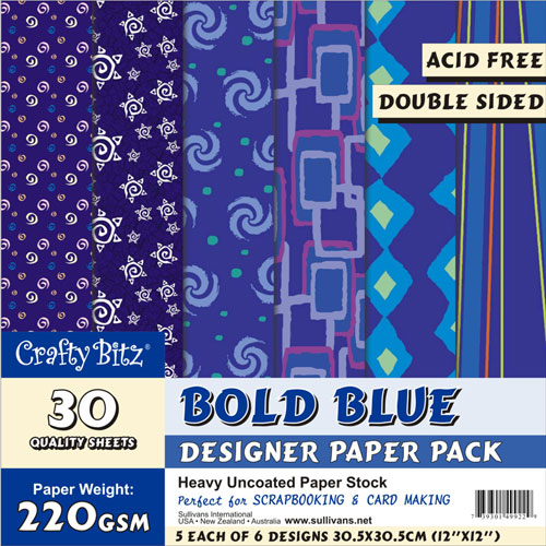 49922 Scrapbook Paper Pack Bold Blue