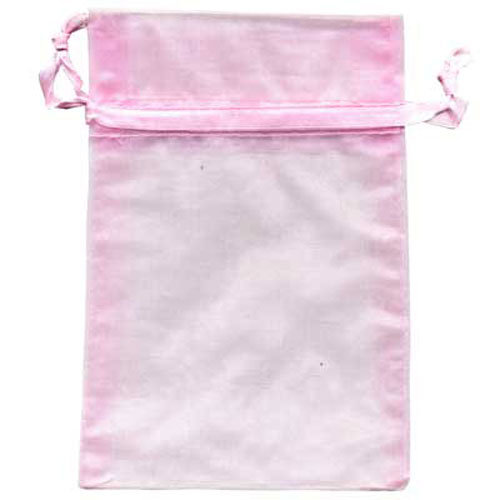 49960 Organza Bag 10pk 11x7.5cm Pink