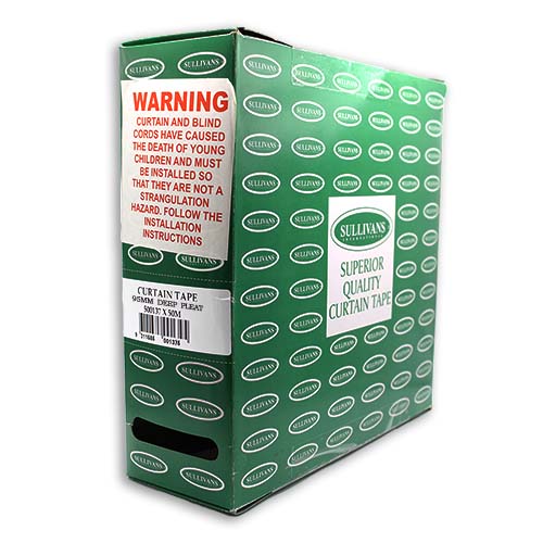 500137 Sullivans 90mm Deep Pleat Curtain Tape 50mt