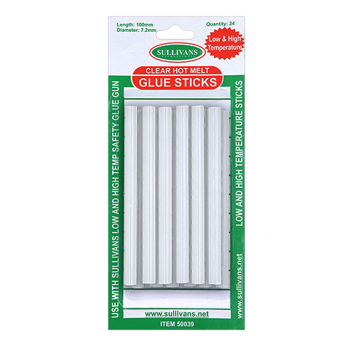 50039 Sullivans 7.2mm Glue Sticks - 100mm - 24pcs