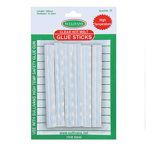50040 Sullivans 11.2mm Glue Sticks - 100mm - 12pcs