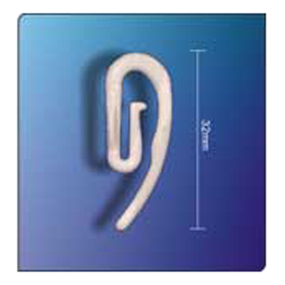 500614 Curtain Hook 32mm White