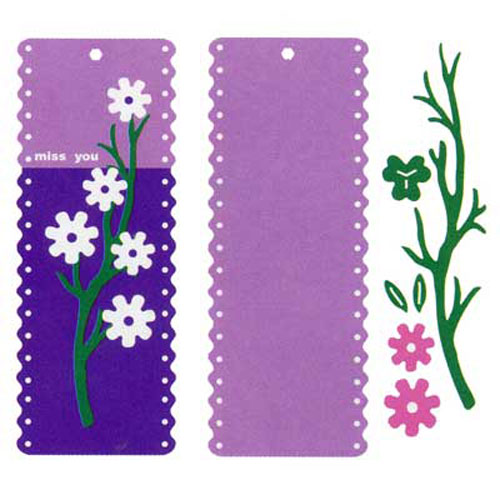 50129 Ezcut Standard Paper Die Flower Branch Bookmark