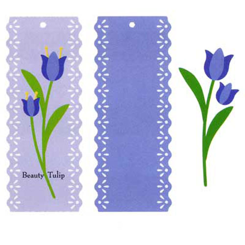 50137 Ezcut Standard Paper Die Flowers Bookmark