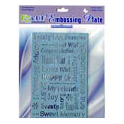 50225 Ezcut Embossing Plate Words