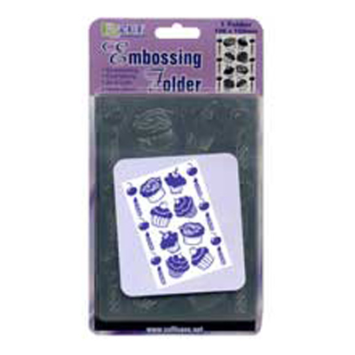 50346 Ezcut Embossing Folder Cupcakes