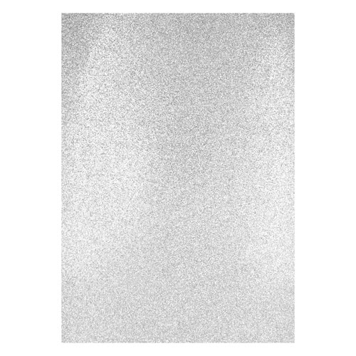 50413 Sullivans A4 Glitter Card - Silver