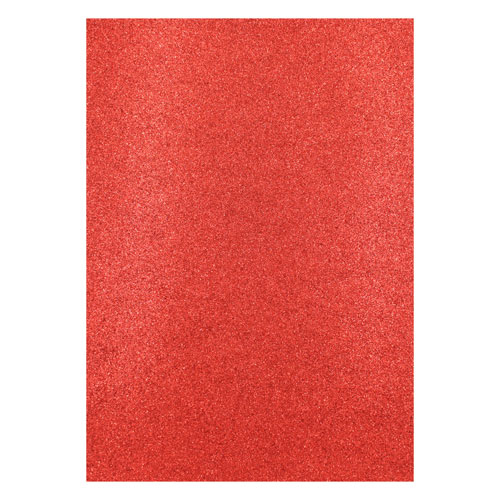 50423 Sullivans A4 Glitter Card - Red