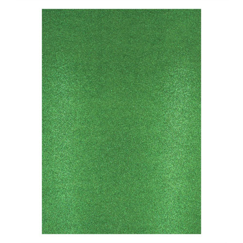 50424 Sullivans A4 Glitter Card - Christmas Green