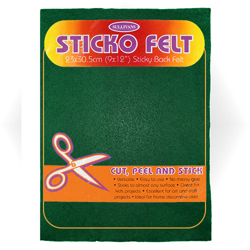 50545 Sullivans Sticko Felt Sheets - 23cmx30cm - Pirate Green