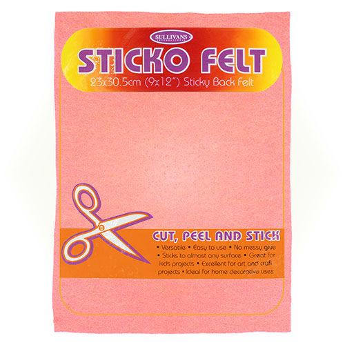 50550 Sullivans Sticko Felt Sheets - 23cmx30cm - Baby Pink
