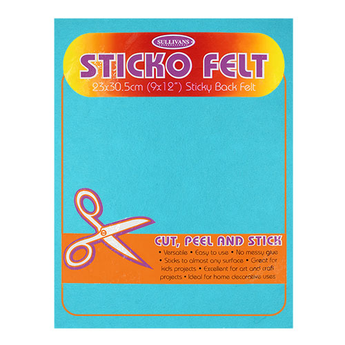 50668 Sullivans Sticko Felt Sheets - 23cmx30cm - Sky Blue