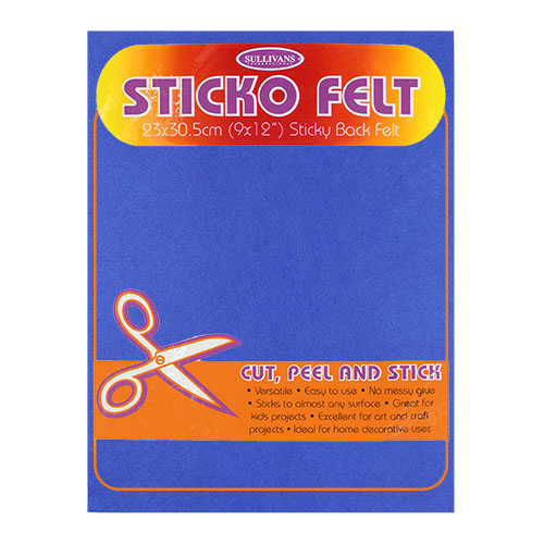 50669 Sullivans Sticko Felt Sheets - 23cmx30cm - Royal Blue