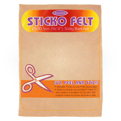 50670 Sullivans Sticko Felt Sheets - 23cmx30cm - Soft Beige