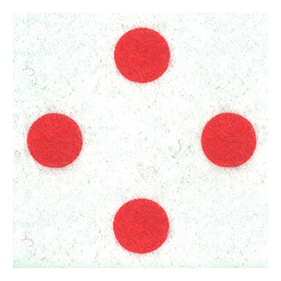 50681 Felt Piece Polka Dots Red