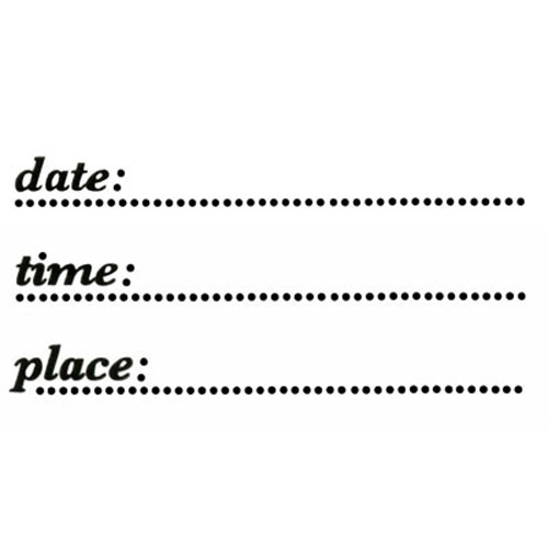 50778 Stamp Clear Date Time Place