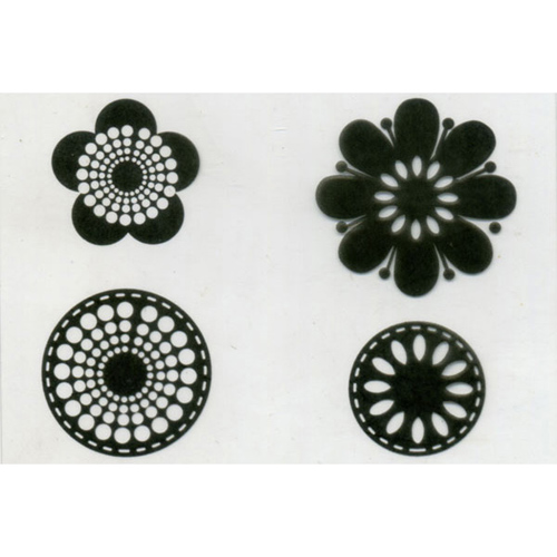 50787 Stamp Clear Stylised Flowers
