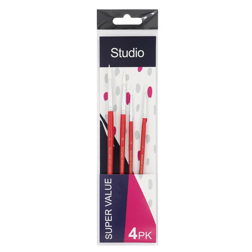 50861 Sullivans Super Value 4pk Paint Brushes -  Assorted 