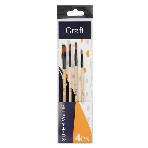 50862 Sullivans Super Value 4pk Paint Brushes -  Assorted 