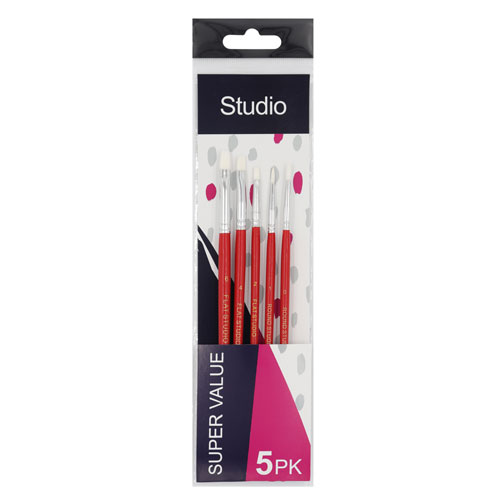 50865 Sullivans Super Value 5pk Paint Brushes -  Assorted 