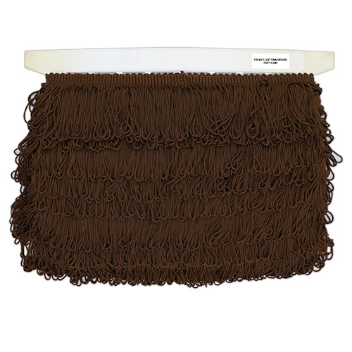 51071 Fringe Looped 75mm Brown