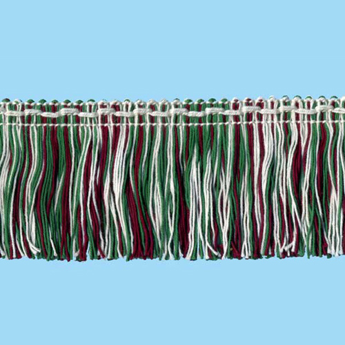 51123 Fringe 75mm Natural Burgundy Emerald