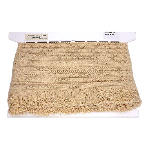 51146 Sullivans 50mm Cotton Fringe - Natural   20mts
