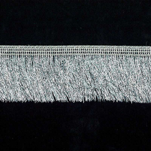 51331 Fringe Lurex 50mm Silver