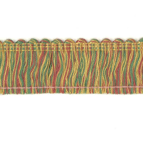 51353 Fringe Ruche 35mm Brick Gold Green