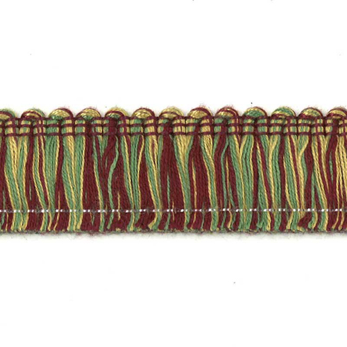 51355 Fringe Ruche 35mm Gold Maroon Green