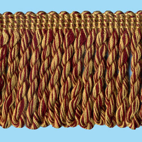 51376 Fringe Bullion 60mm Ginger Maroon