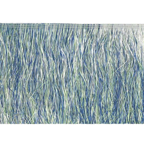 51520 Fringe Raffia 300mm White Green Blue
