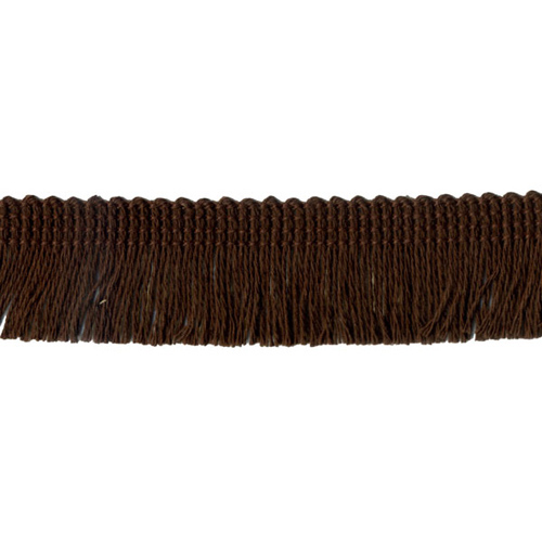51582 Fringe Cut 25mm Brown