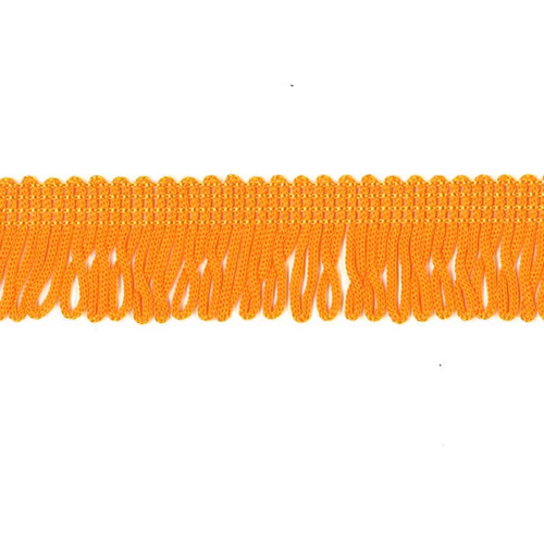 51619 Fringe Looped 25mm Mandarin