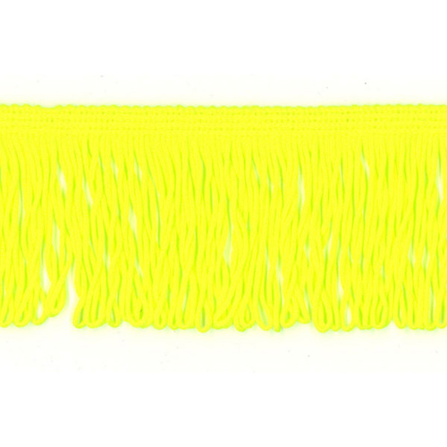 51649 Fringe Looped Stretch 75mm Fluro Yellow