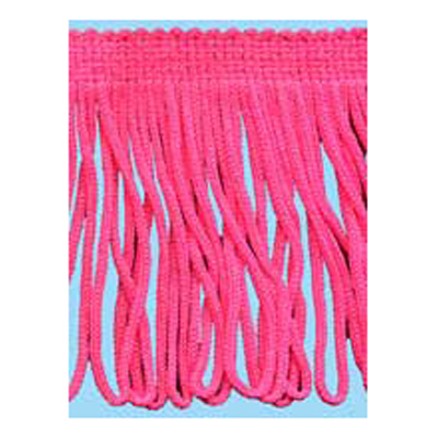 51650 Fringe Looped Stretch 75mm Fluro Pink