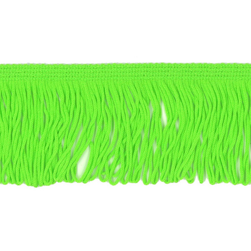 51651 Fringe Looped Stretch 75mm Fluro Green