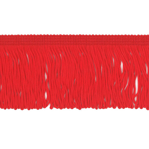 51655 Fringe Looped Stretch 150mm Red