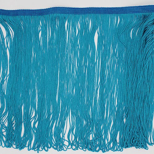 51664 Fringe Looped Stretch 300mm Turquoise