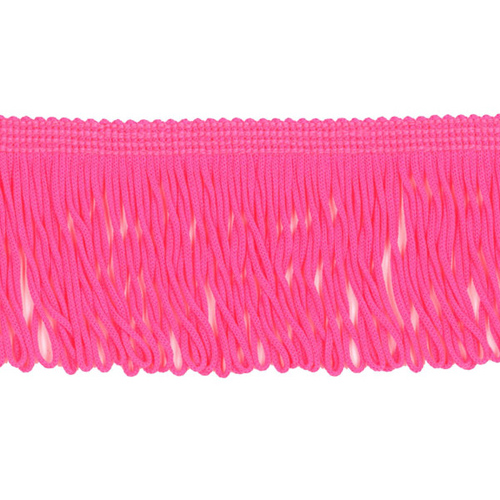 51666 Fringe Looped Stretch 300mm Fluro Pink