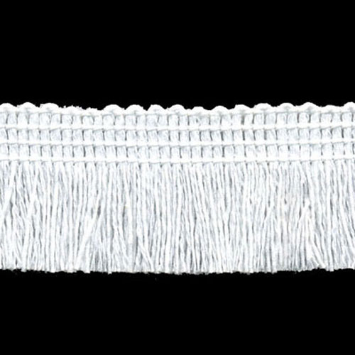 51696 Fringe Cut 25mm White