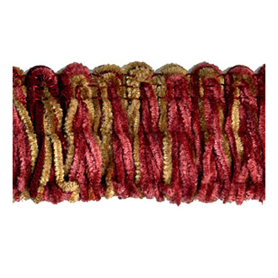51736 Fringe Ruche 45mm Garnet Mix