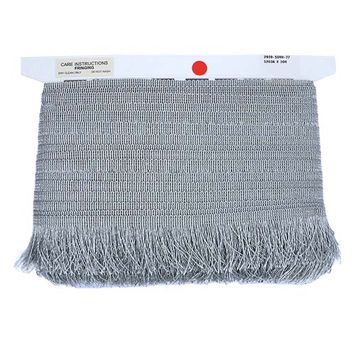 52038 Sullivans 50mm Rayon Cut Fringe - Silver Grey 30mts