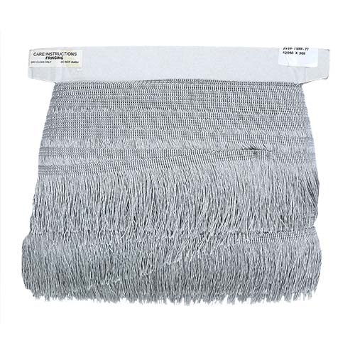 52068 Sullivans 75mm Rayon Cut Fringe - Silver Grey 30mts