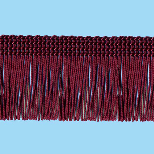 52085 Fringe Cut 100mm Burgundy