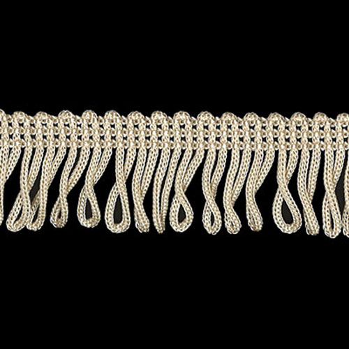 52164 Fringe Looped 25mm French Cream