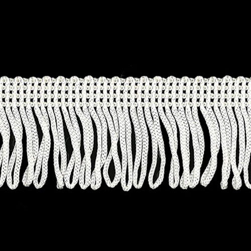 52190 Fringe Looped 35mm Bridal White