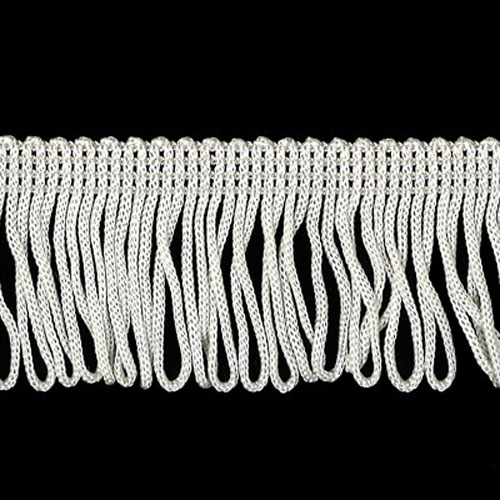 52220 Fringe Looped 45mm Bridal White